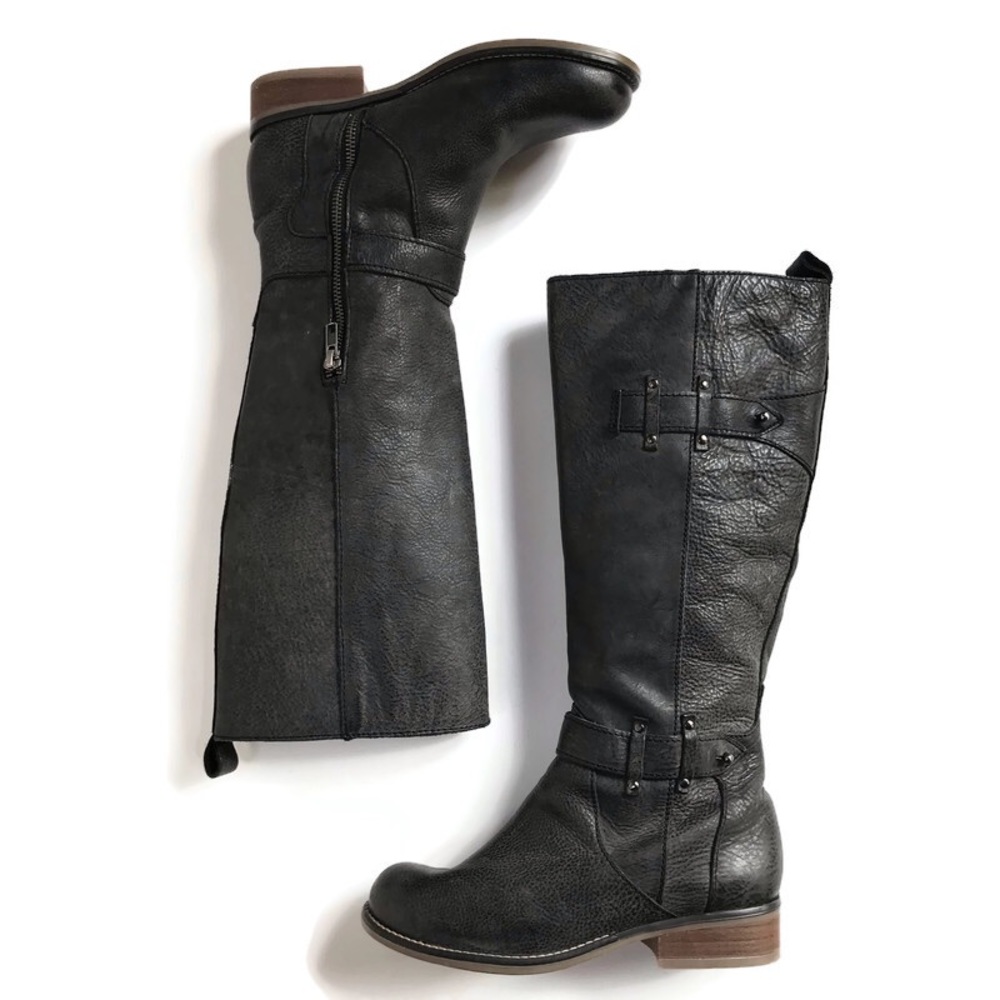 CORRAL women’s grey tall knee high leather cowgirl riding boots- 7